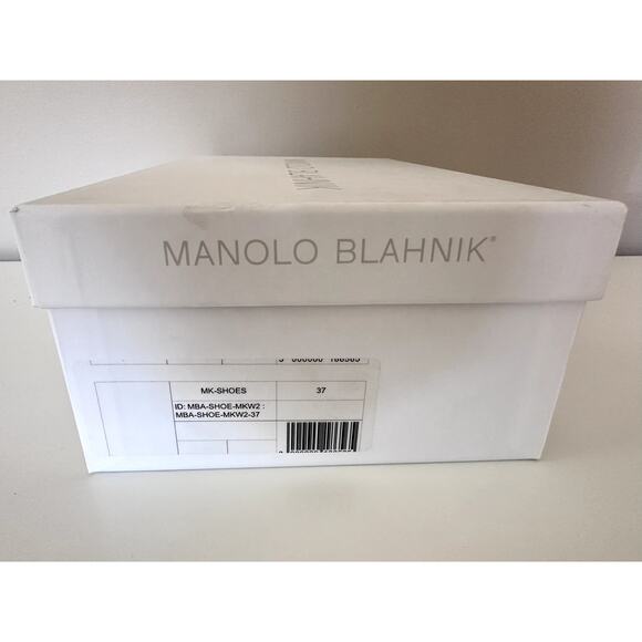 $1369 Manolo Blahnik Heels Sandals Nude Clear ECO PVC Open Toe Suede Sz 37 New - Picture 5 of 5